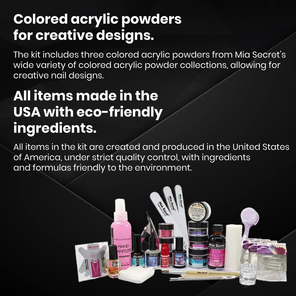 Mia Secret Professional Academic Nail Kit for Beginners – Acrylic, Formagel, Gelux & Dip Gel (Kit-A08)
