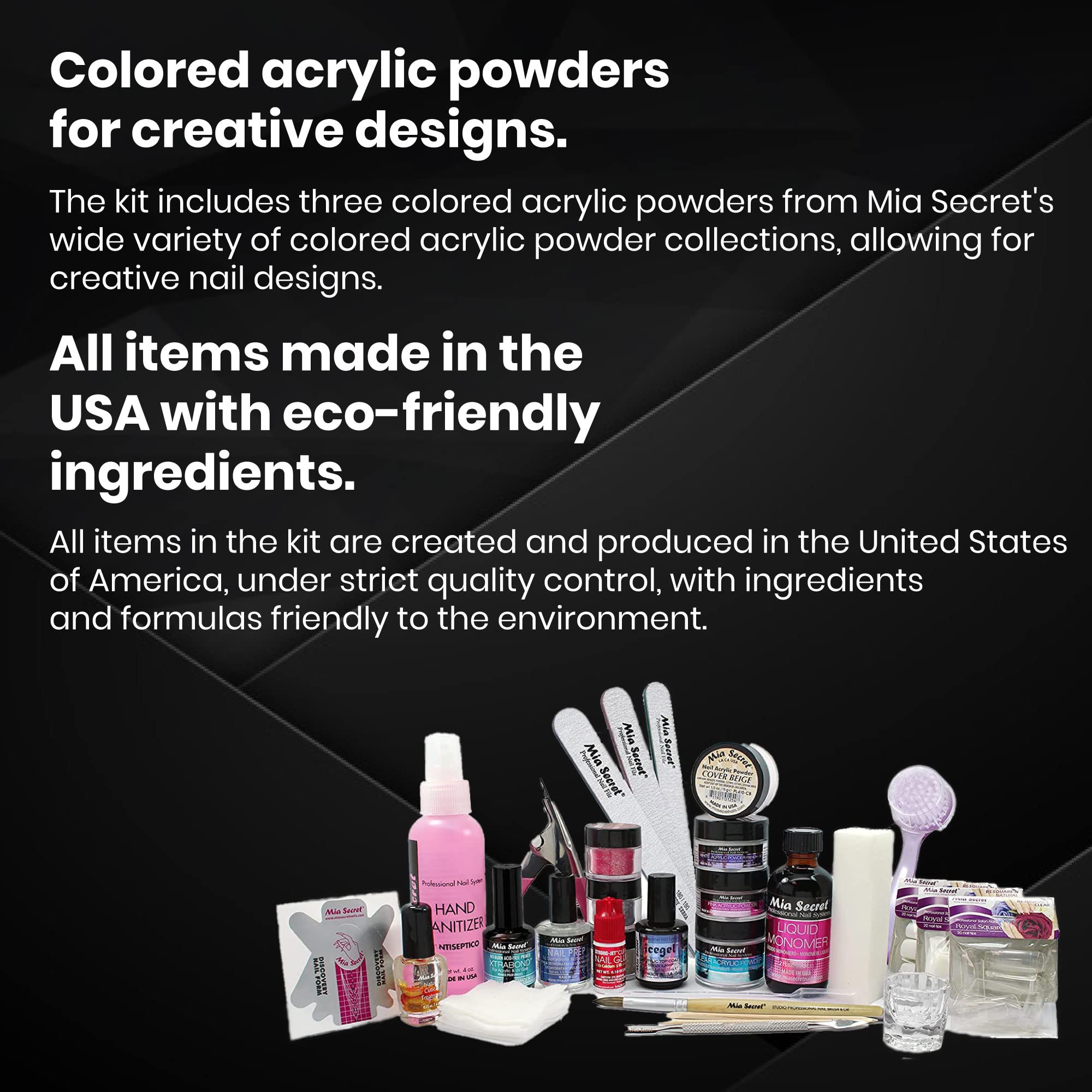 Mia Secret Professional Academic Nail Kit for Beginners – Acrylic, Formagel, Gelux & Dip Gel (Kit-A08)