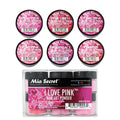 Mia Secret I Love Pink 6-Piece Colored Acrylic Nail Powder Collection | 6PC