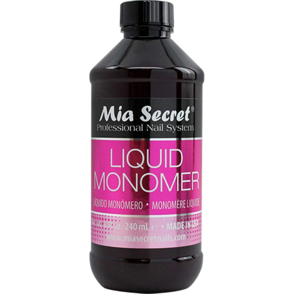 Mia Secret Liquid Monomer 8 oz – MMA Free, Made in USA | Pro Acrylic Nail System