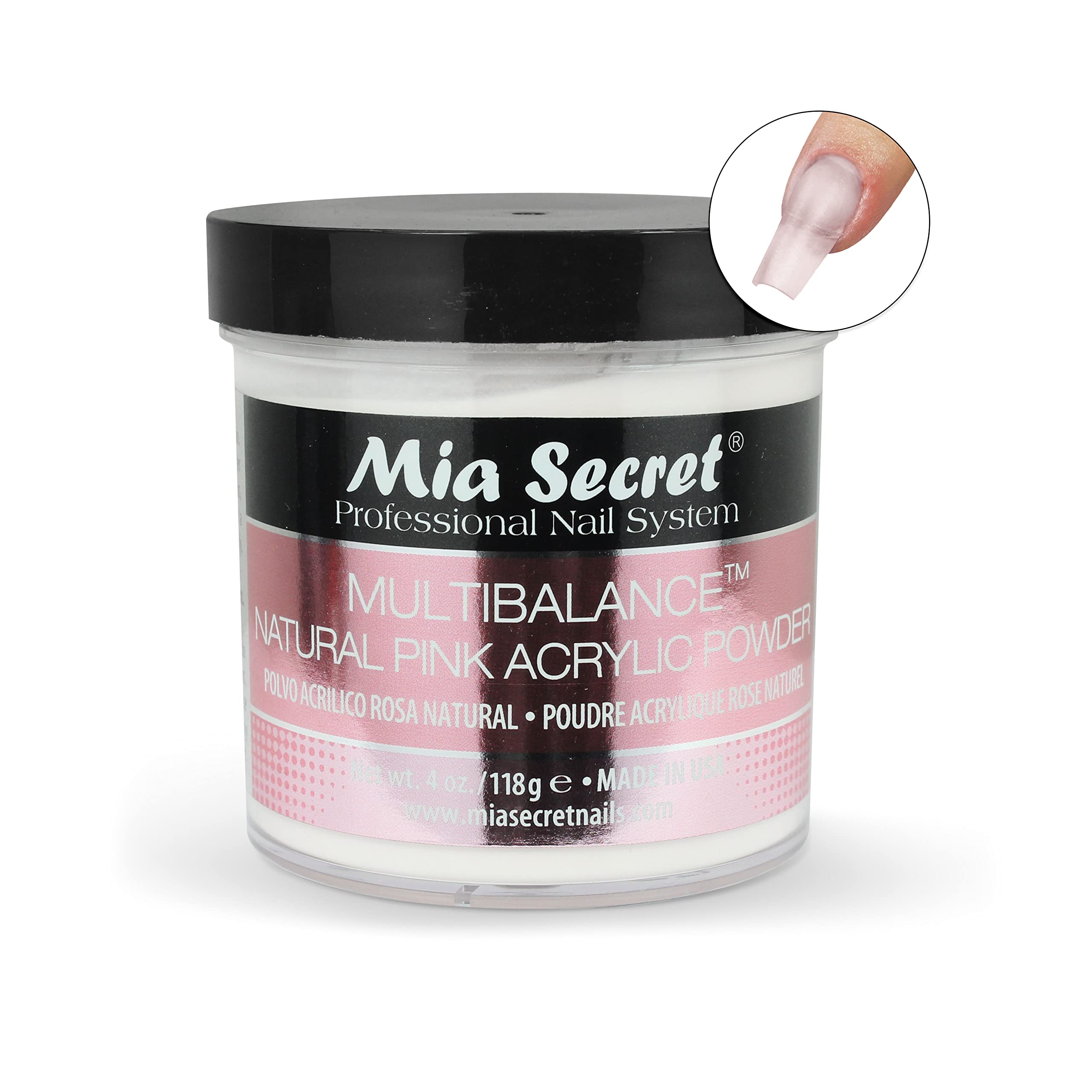 Mia Secret Multi Balance Natural Pink Acrylic Powder 4 Oz | Salon-Quality Nails