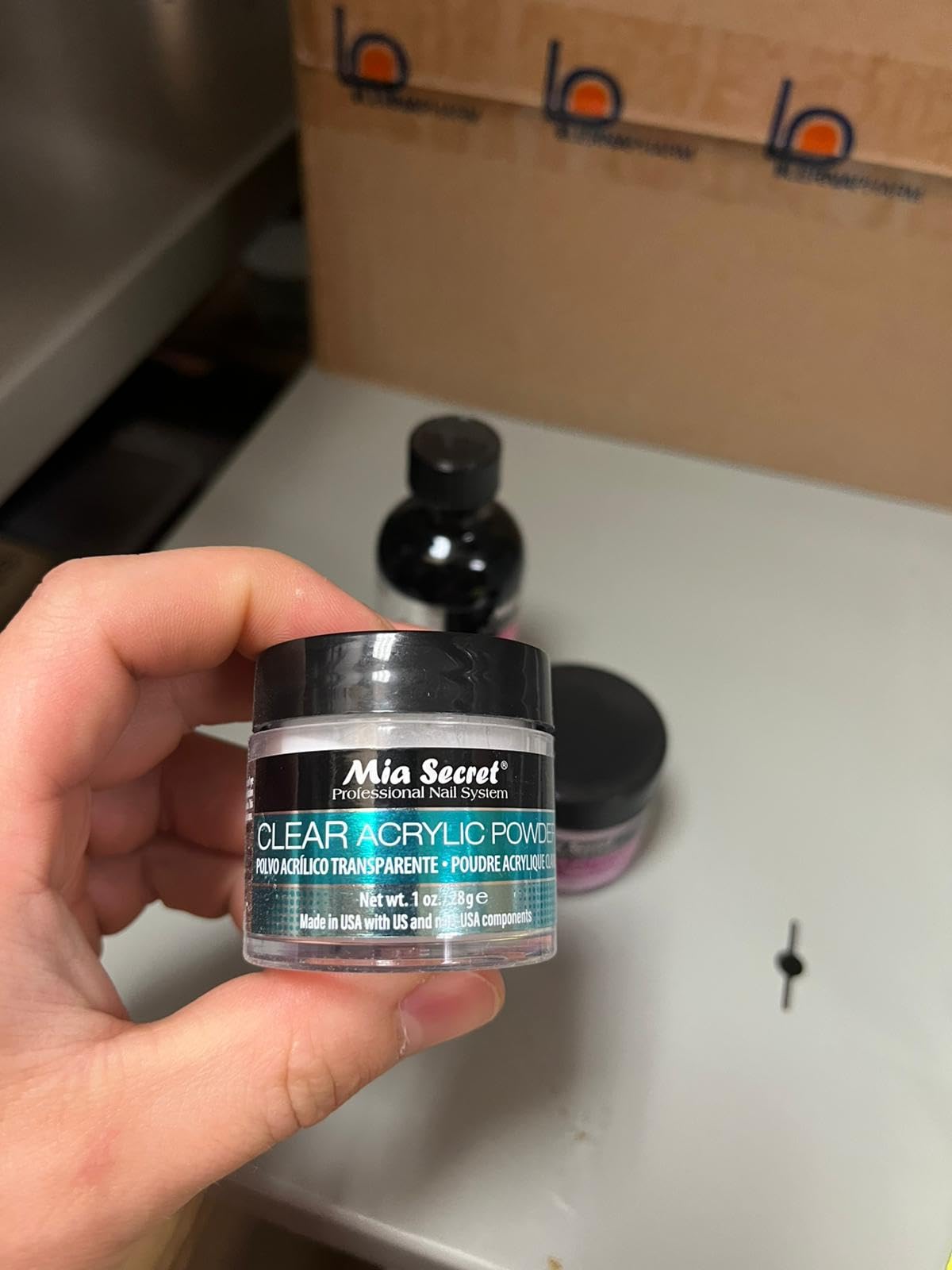 Mia Secret 2oz Liquid Monomer + 1oz Clear + 1oz Pink Acrylic Powder – Nail Art Set by Mia