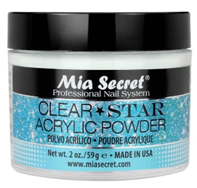 Mia Secret STAR CLEAR Acrylic Powder 2 oz | True-Clear, Self-Leveling Formula