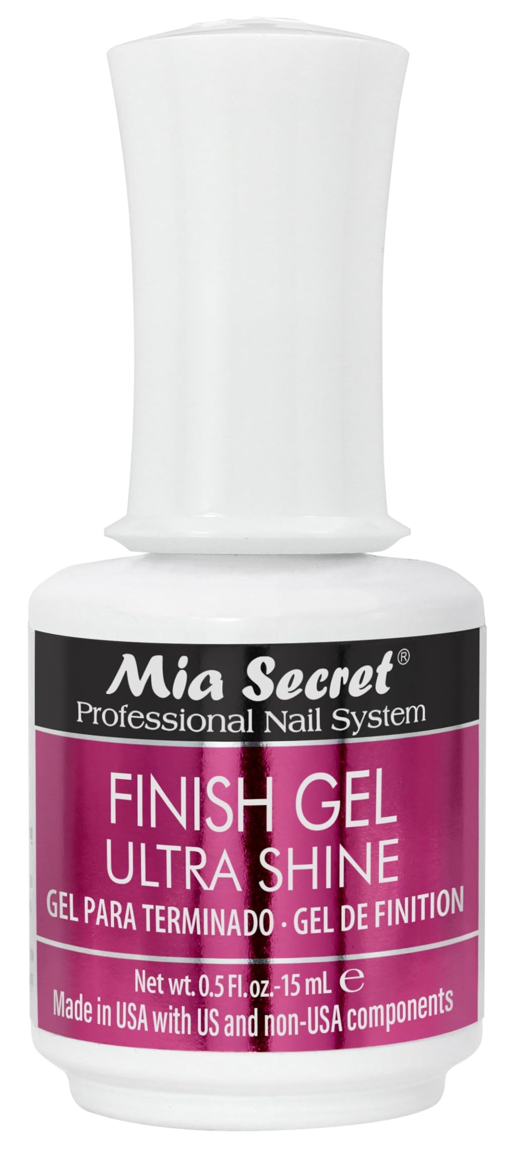 Mia Secret UV Finish Gel Top Coat - No Wipe, High Gloss (15 ml) for Gel & Acrylic