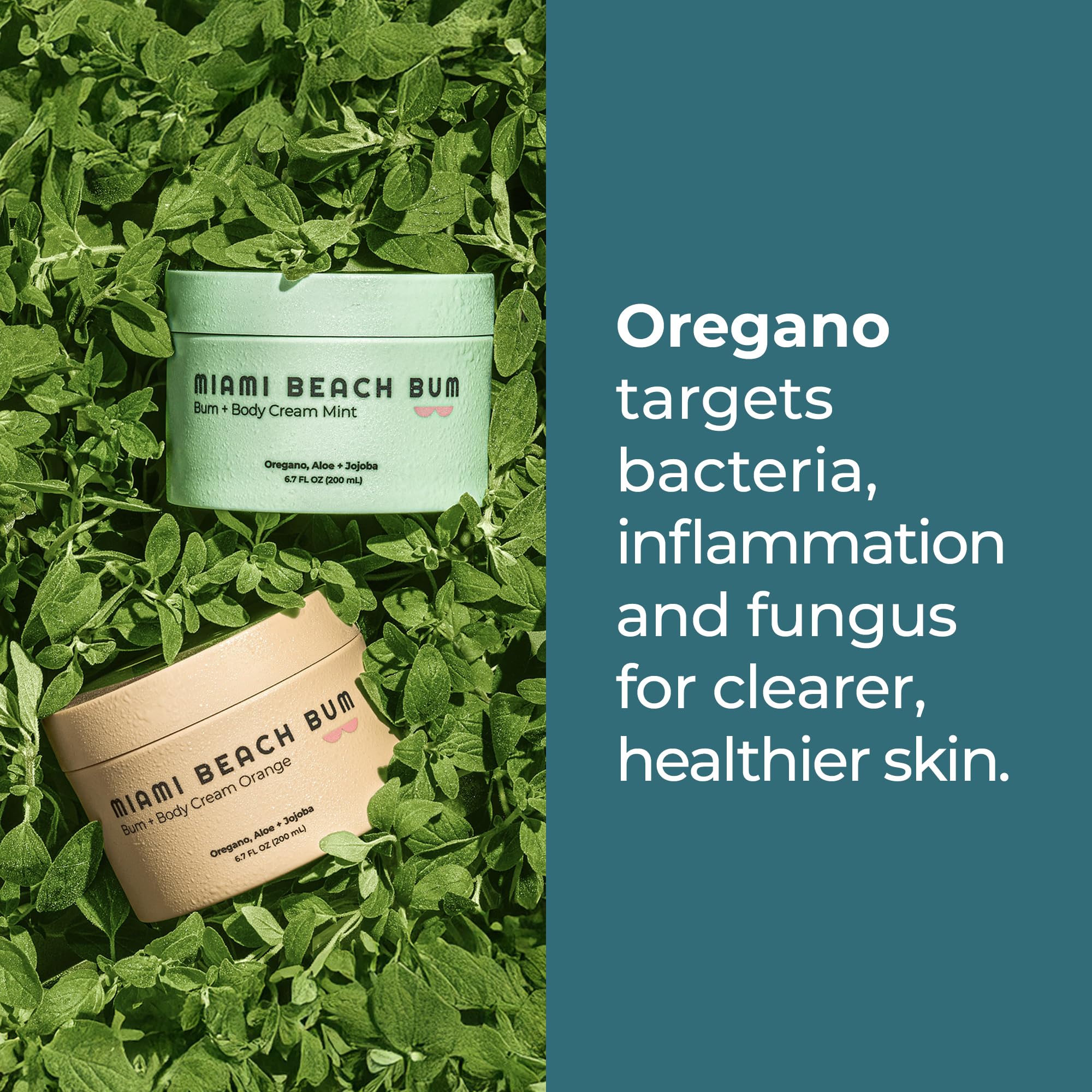 Miami Beach Bum Mint Cream 6.7oz – Daily Body Moisturizer for Skin Health, Razor Bumps & More
