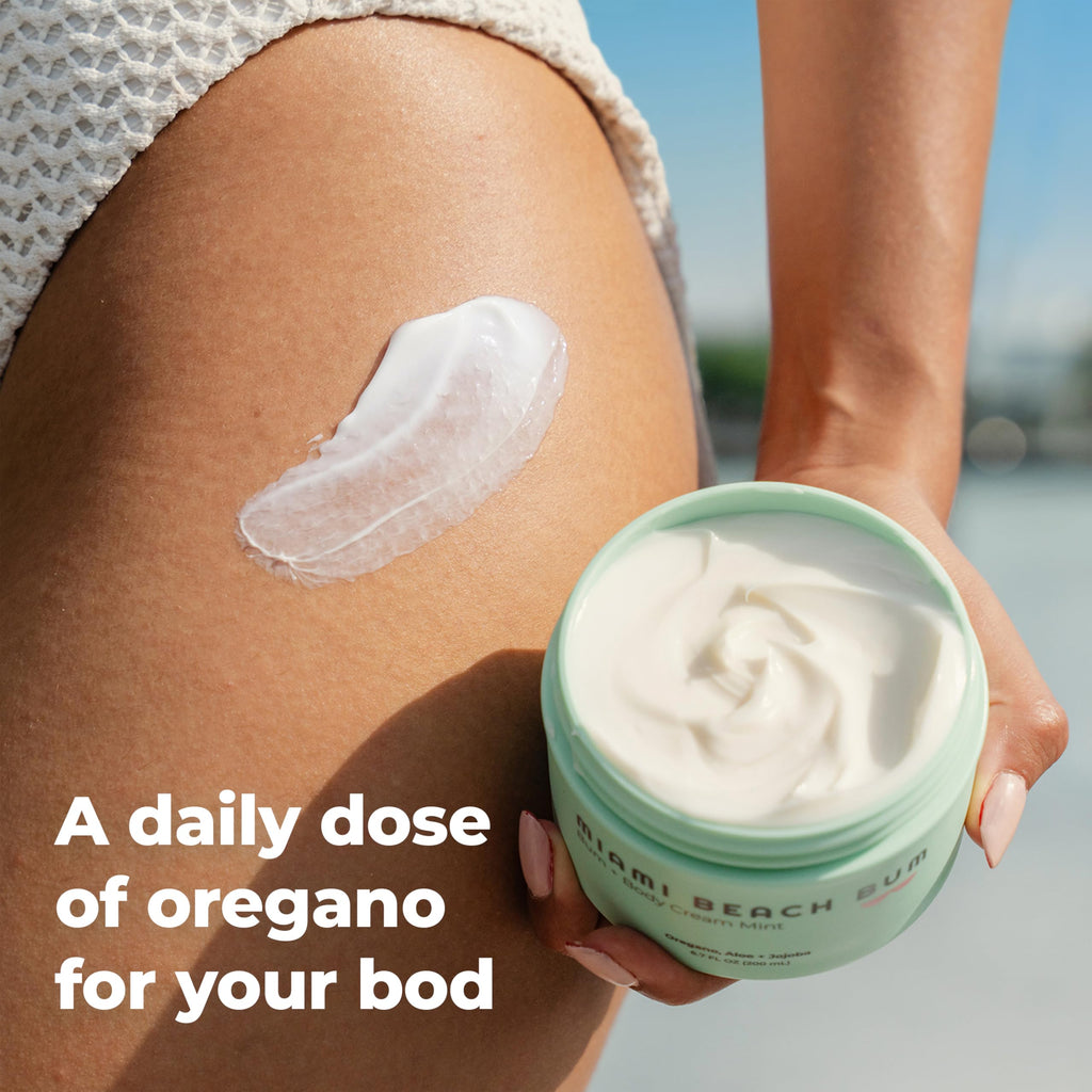 Miami Beach Bum Mint Cream 6.7oz – Daily Body Moisturizer for Skin Health, Razor Bumps & More