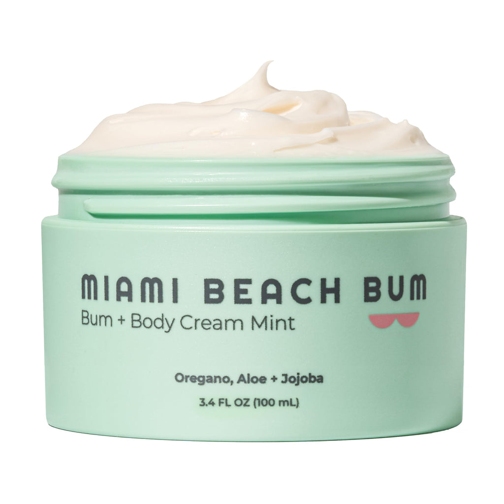 Miami Beach Bum Mint Cream 6.7oz – Daily Body Moisturizer for Skin Health, Razor Bumps & More