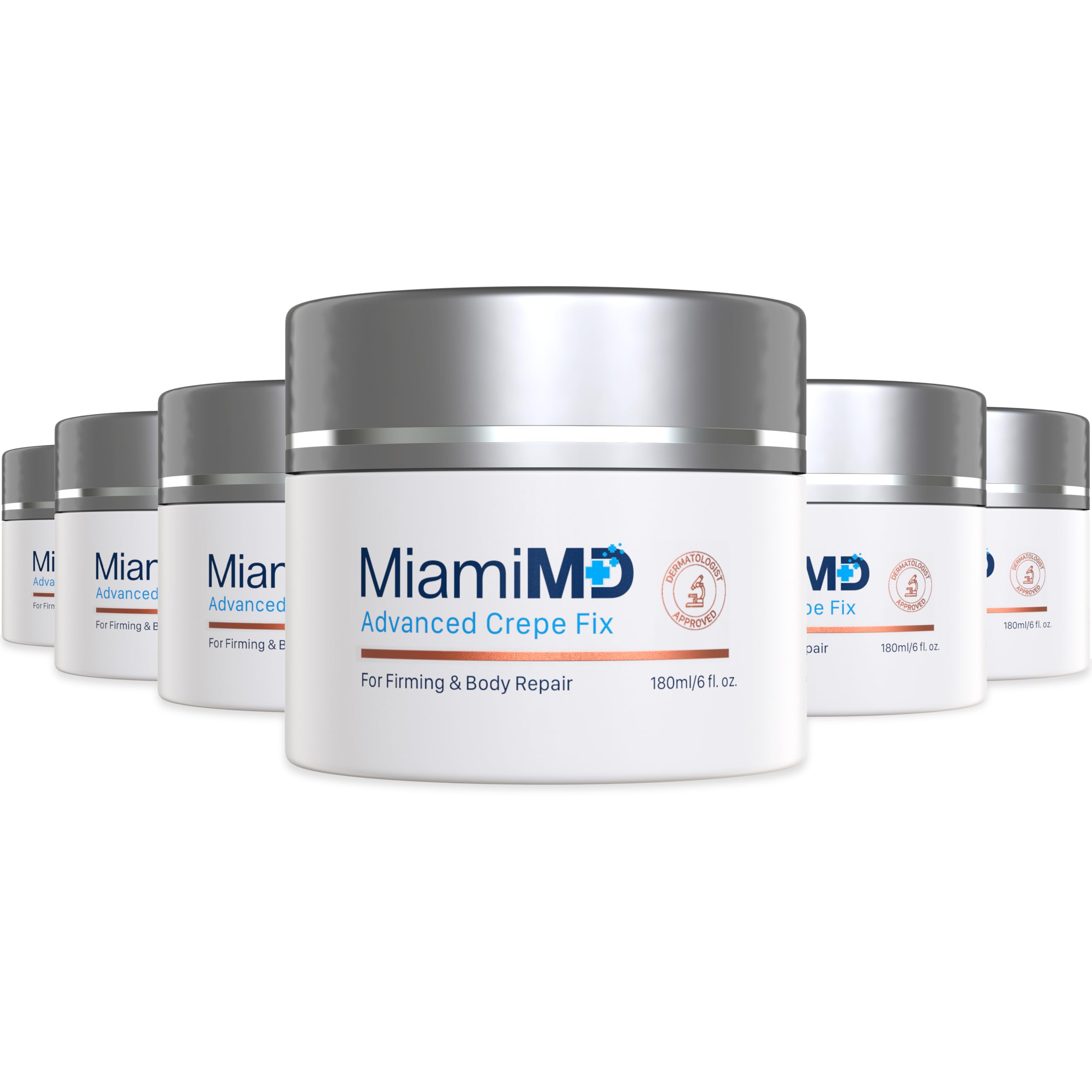 MiamiMD Advanced Crepe Fix 180ml – Anti-Aging Skin Firming Cream for All Skin Types | 6-Pack