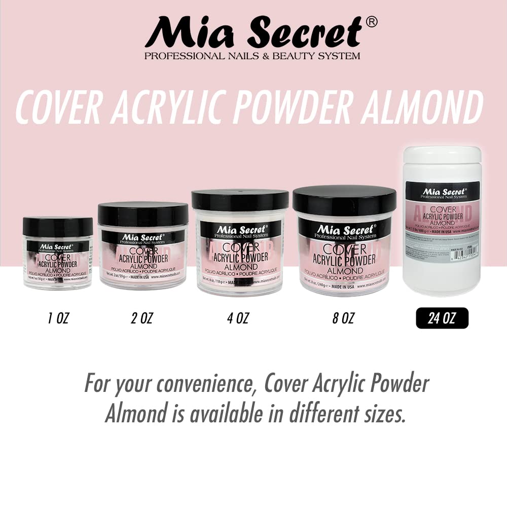 Mia Secret Acrylic Powder Cover Almond 1.5 lb | Salon-Quality Nails