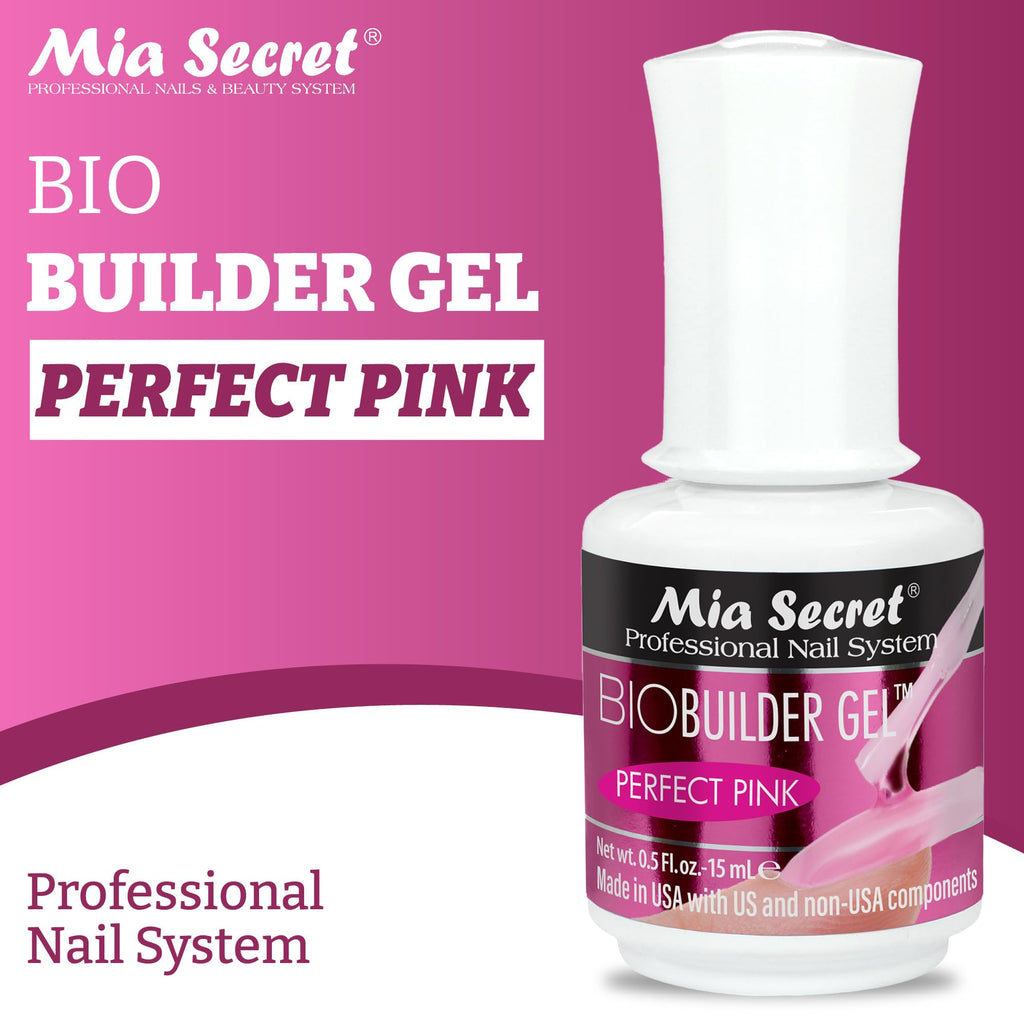 Mia Secret Bio Builder Gel - Perfect Pink (0.5 fl oz) | Builder Gel for Nails