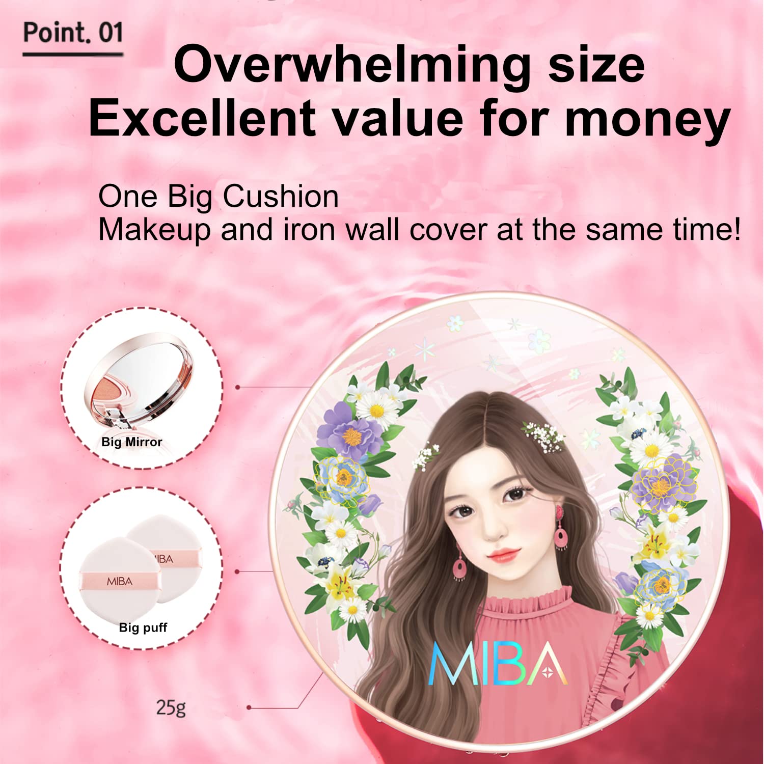 MIBA Ionized Calcium Foundation Double Cushion RX Refill No.21 | Big Cushion Season 2
