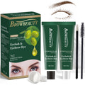 MIBYLEN Lash & Brow Color Kit with Olive Oil (Coffee) – Safe, Long-Lasting DIY Salon Results