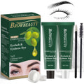 MIBYLEN Lash & Brow Color Kit with Olive Oil – Safe DIY Salon-Quality Black