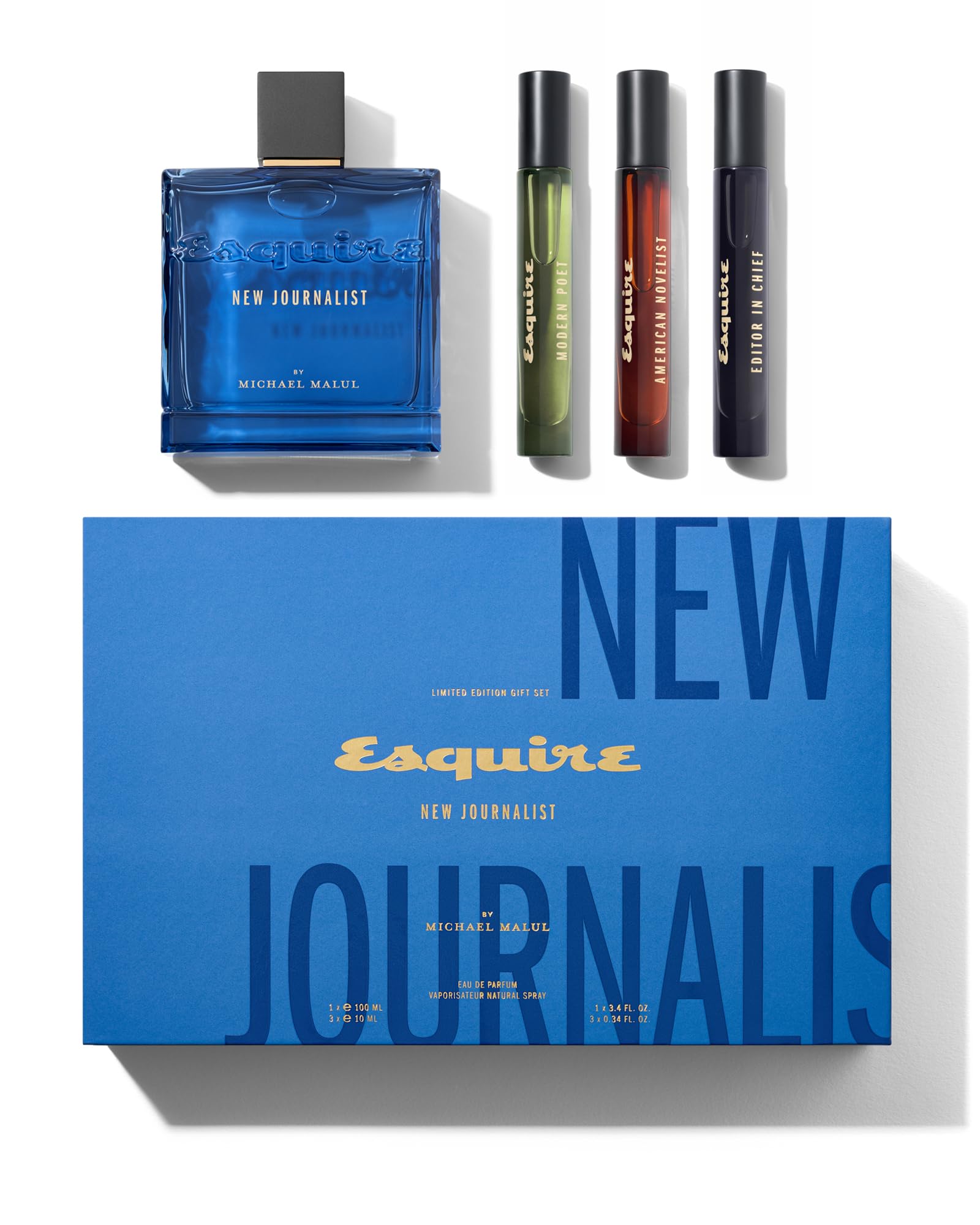 Michael Malul Esquire New Journalist Gift Set – 100ml + 3x 10ml Travel Bottles