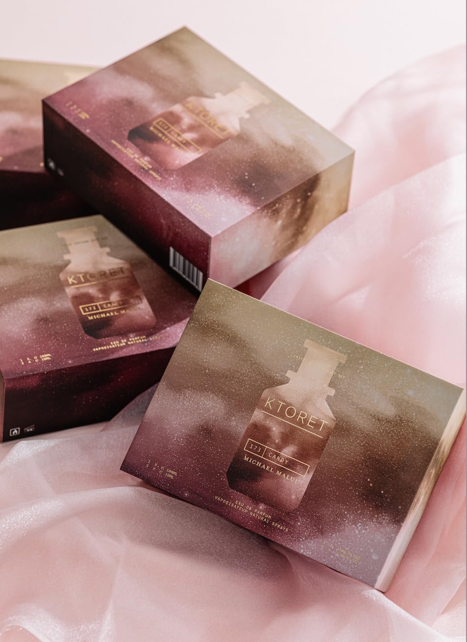 Michael Malul Candy Eau de Parfum Gift Set — 100ml Bottle + 3x 10ml Travel Sprays