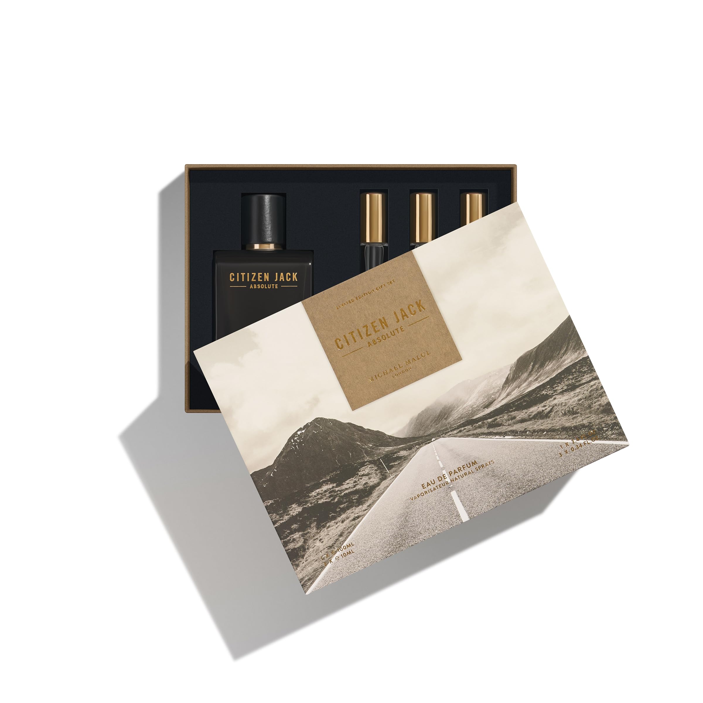 Michael Malul Eau de Parfum Gift Set - 4-Piece (100ml + 3x 10ml Travel Sizes)