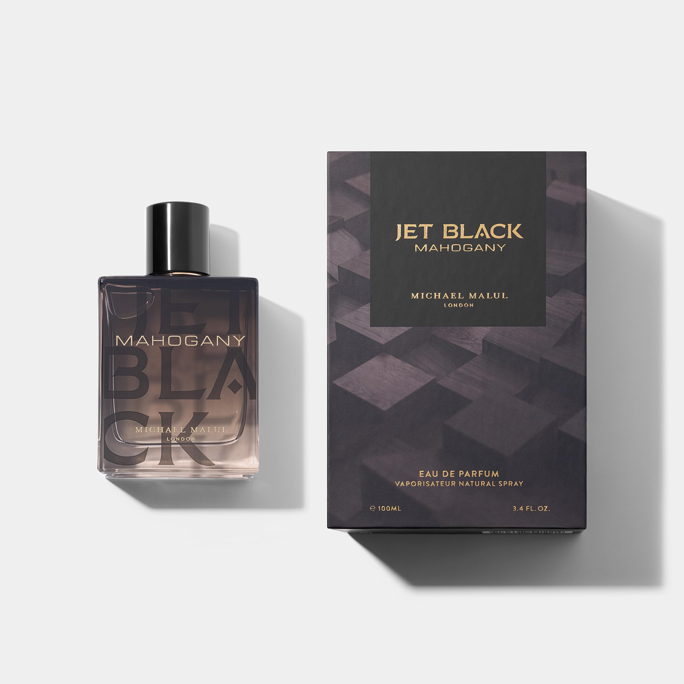Michael Malul Jet Black Mahogany Eau de Parfum for Men – 100 ml / 3.4 oz