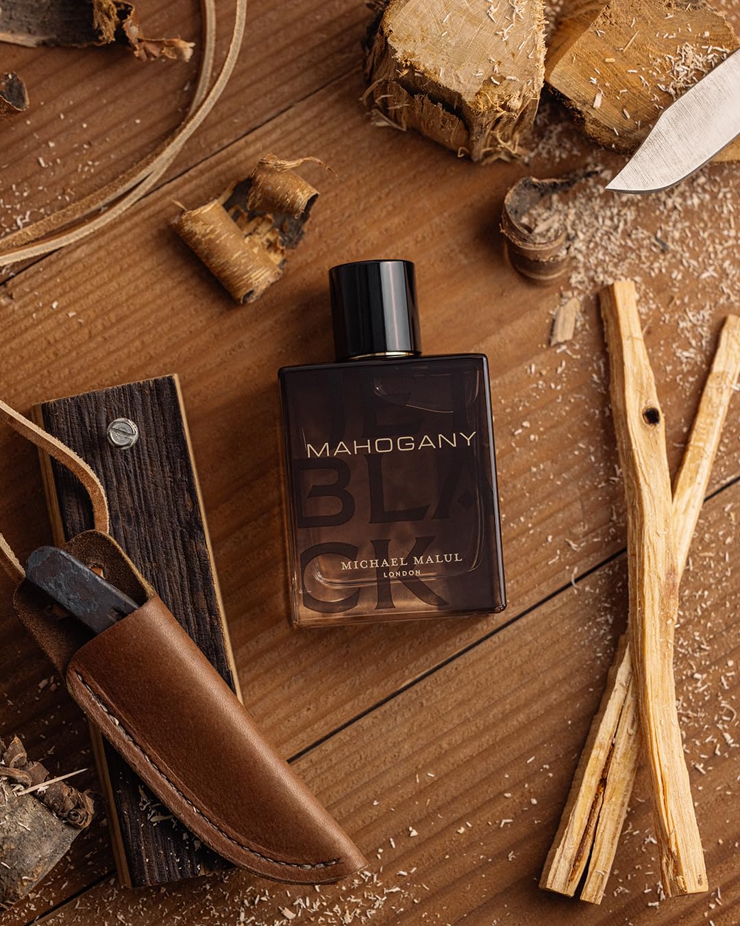 Michael Malul Jet Black Mahogany Eau de Parfum for Men – 100 ml / 3.4 oz
