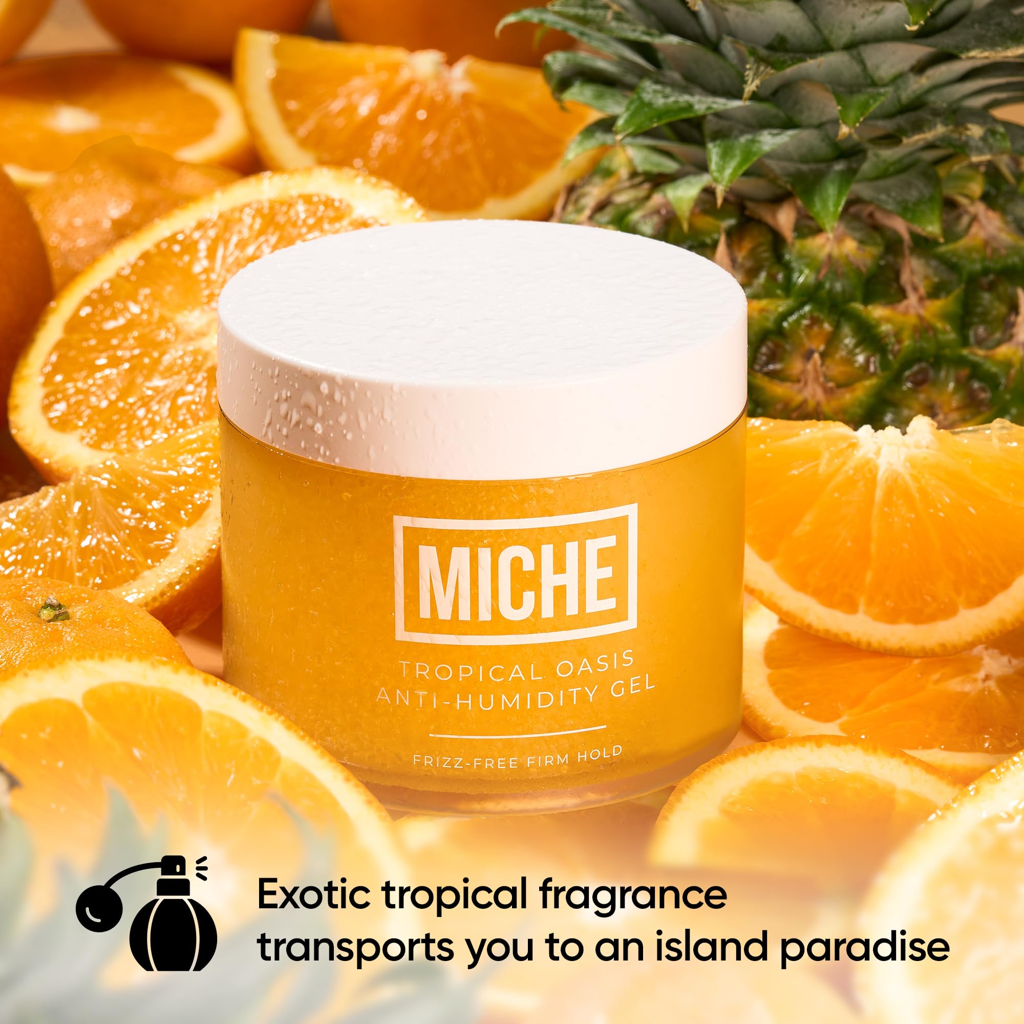 MICHE Anti-Humidity Frizz-Free Strong Hold Hair Gel 8.8 oz | For All Curl Types - Curly and Coily | Miche Beauty