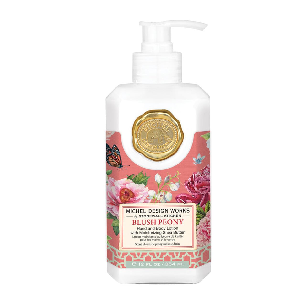 Michel Design Works Hand & Body Lotion – Blush Peony (12 oz)