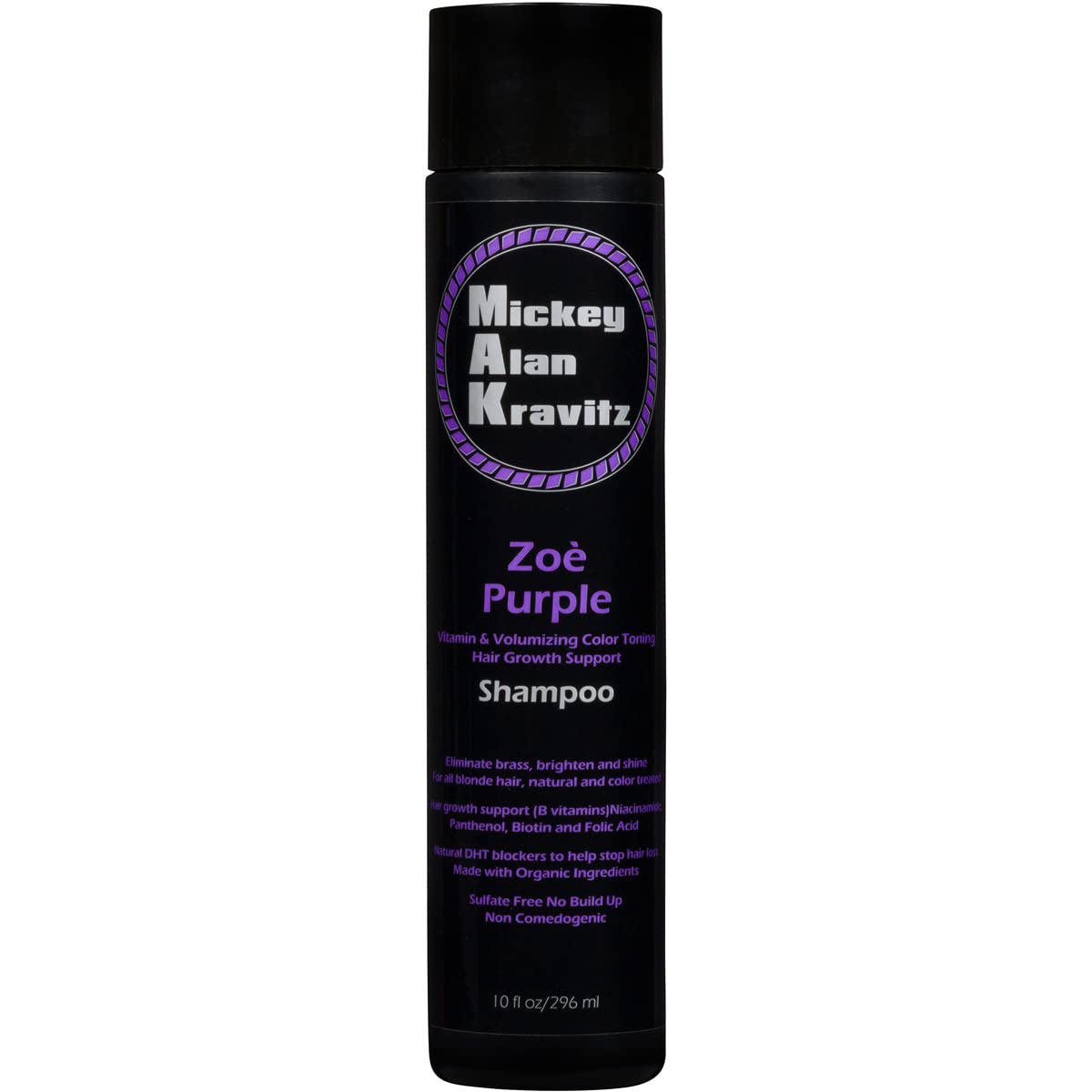 Zoe Purple Color-Toning Shampoo — Biotin, DHT Blockers | Mickey Alan Kravitz