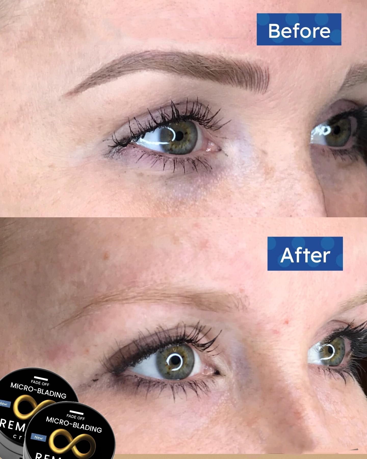 Microblading Removal Cream - Eyebrow Pigment Color Correction, 1.5 fl oz