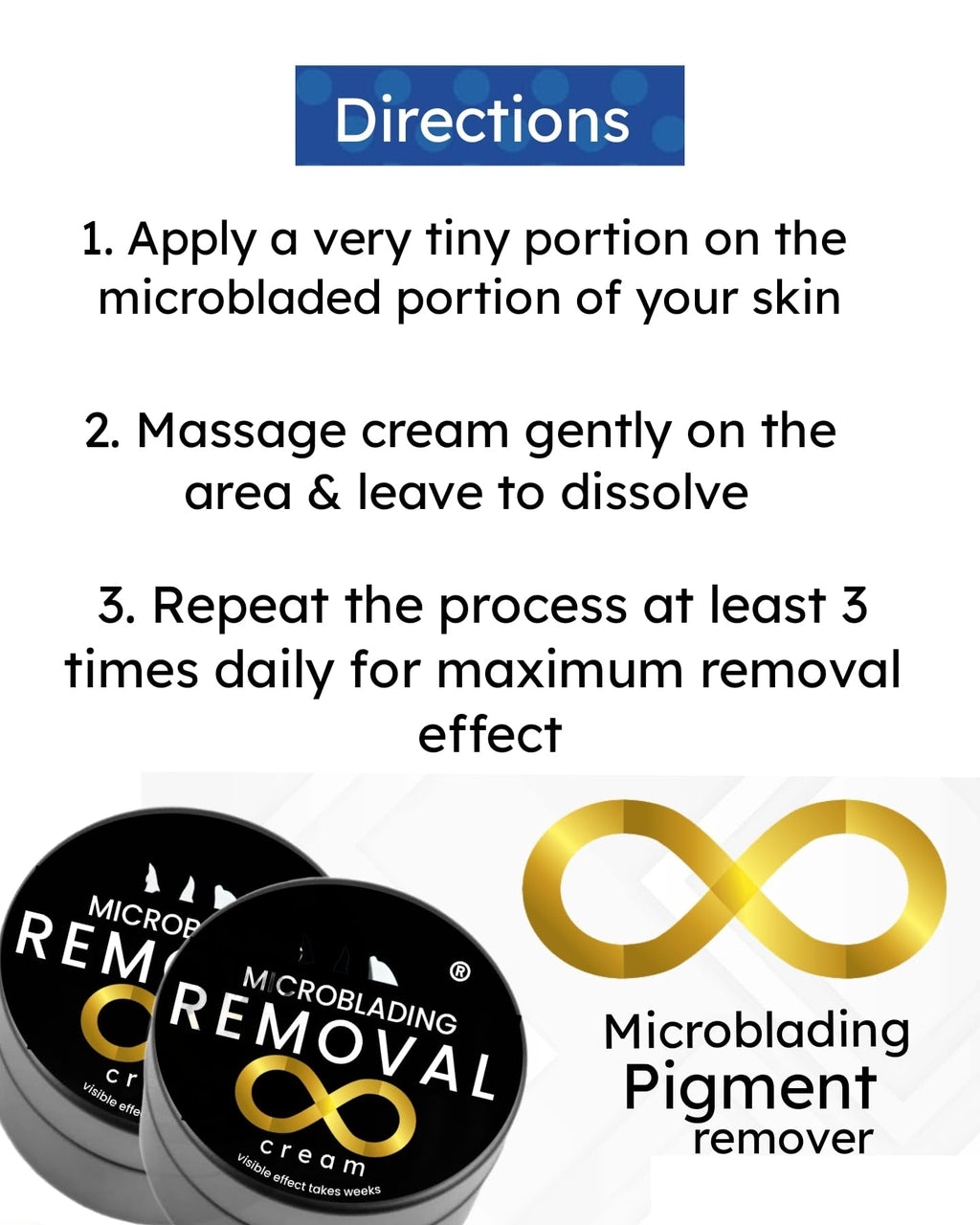 Microblading Removal Cream - Eyebrow Pigment Color Correction, 1.5 fl oz