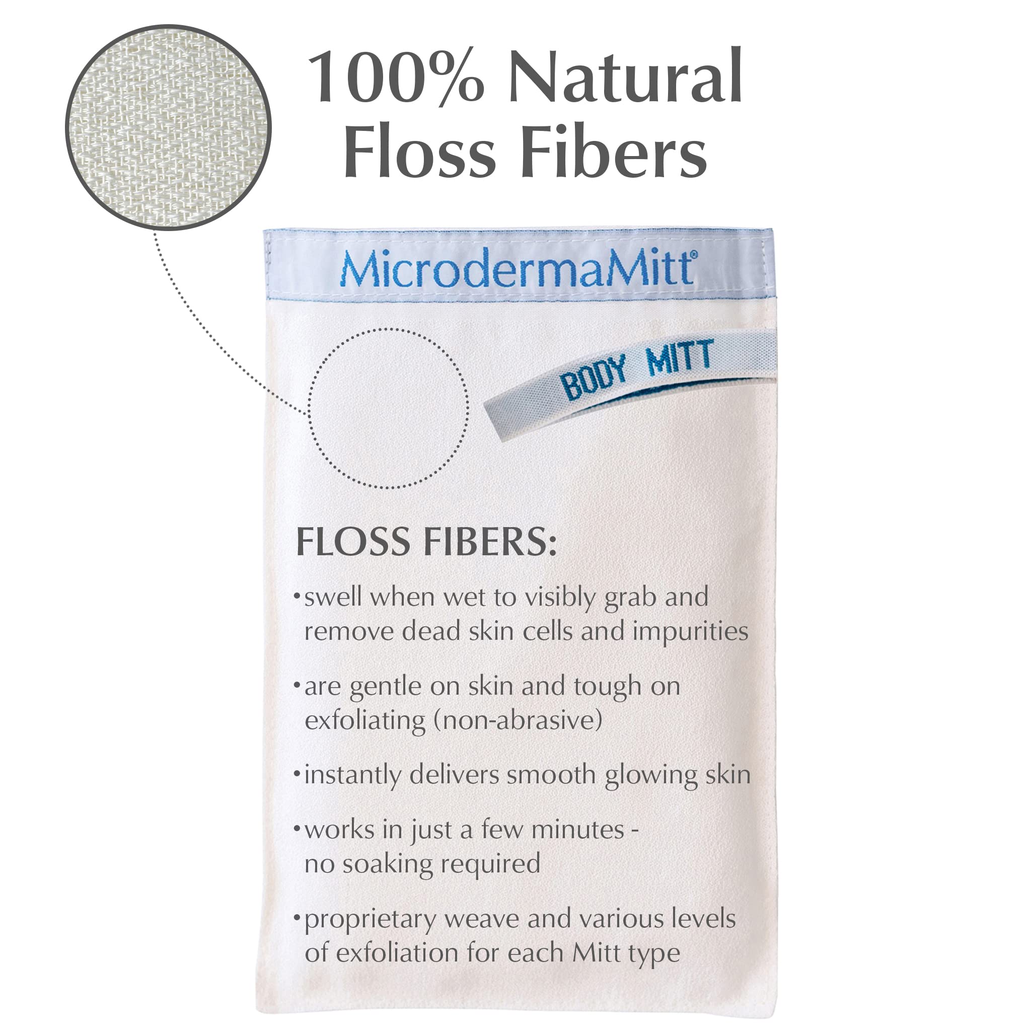 MicrodermaMitt Original Deep Exfoliating Mitt for Body | Premium Turkish Kessa Glove