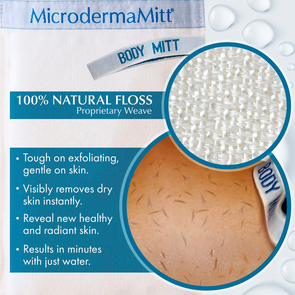 MicrodermaMitt Original Deep Exfoliating Mitt for Body | Premium Turkish Kessa Glove