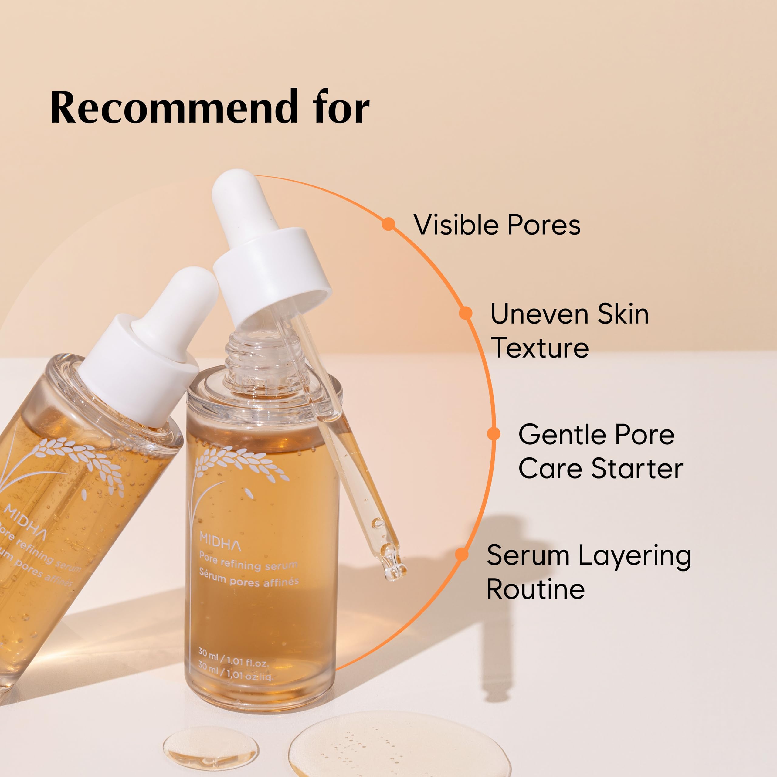 MIDHA Rice Pore Refining Serum – Lightweight Pore Care 30ml