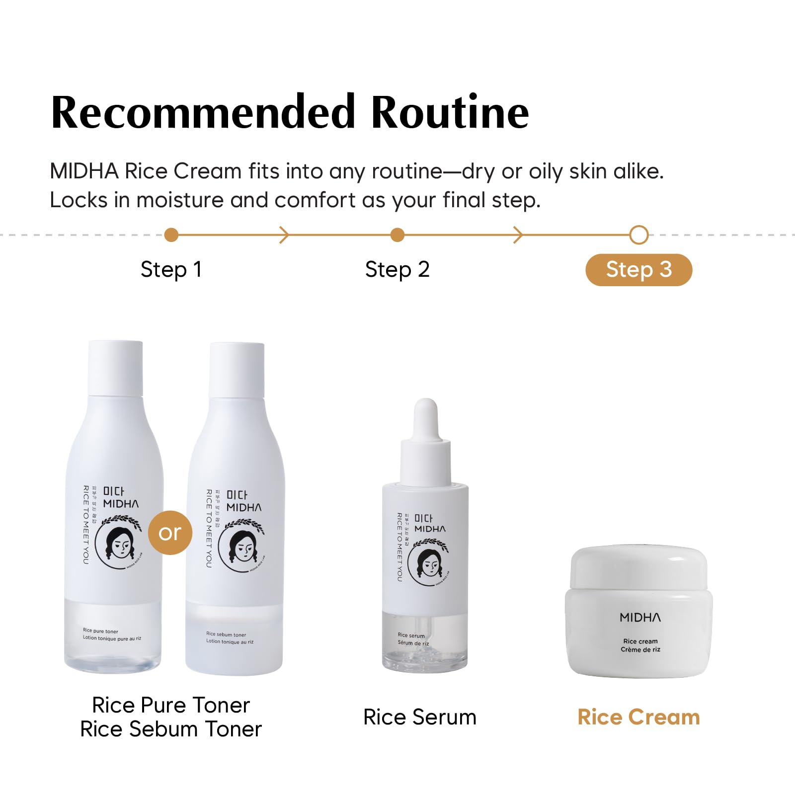 MIDHA Rice Cream 50ml – Deep Hydration, Glow-Enhancing & Barrier Support