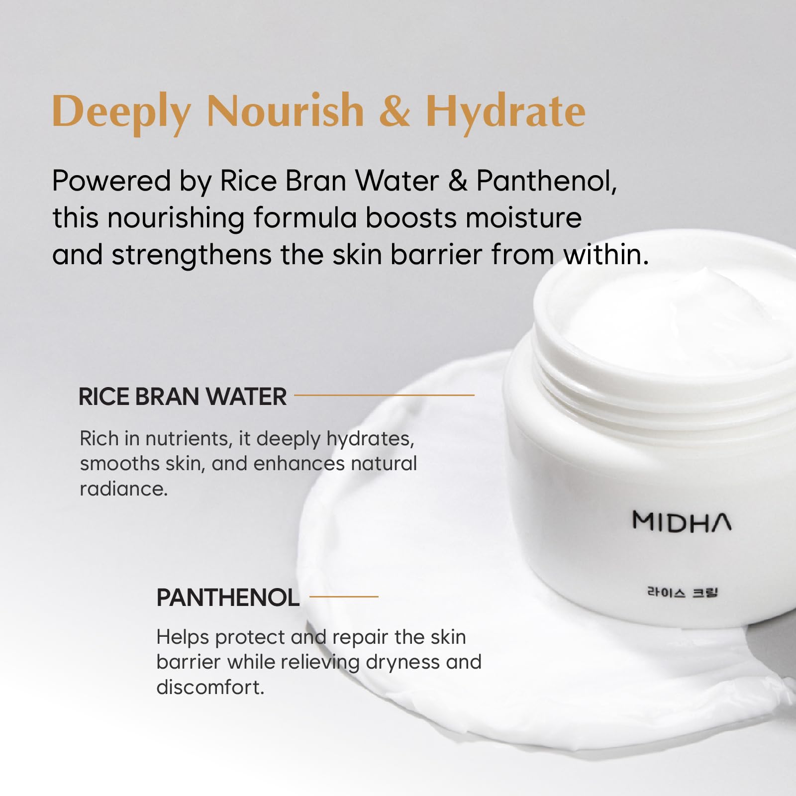 MIDHA Rice Cream 50ml – Deep Hydration, Glow-Enhancing & Barrier Support