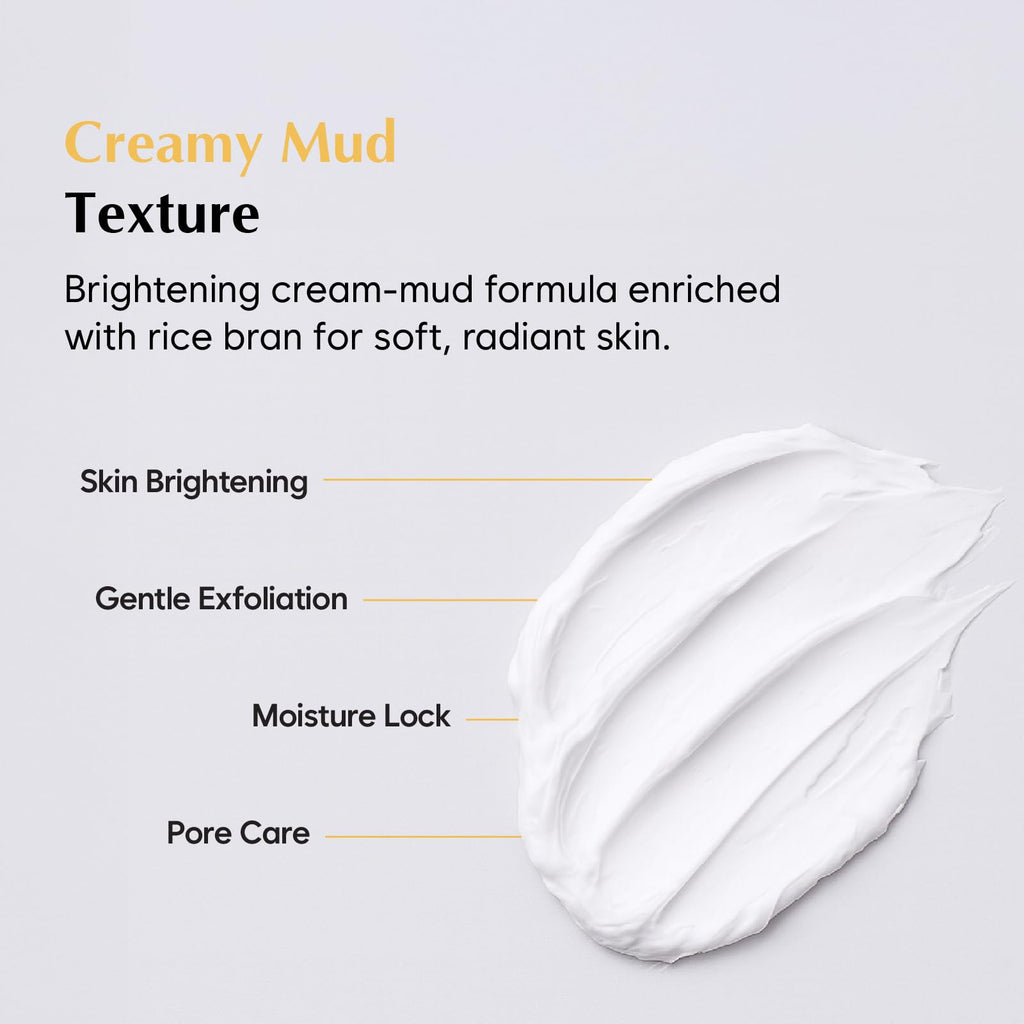 MIDHA Rice Mask – Hydrating, Smoothing Wash-off Facial Mask with 64% Rice Bran Water