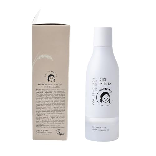 MIDHA Rice SEBUM Toner – Hydrating, Pore Refining, Oil Control for Oily & Sensitive Skin | 200ml