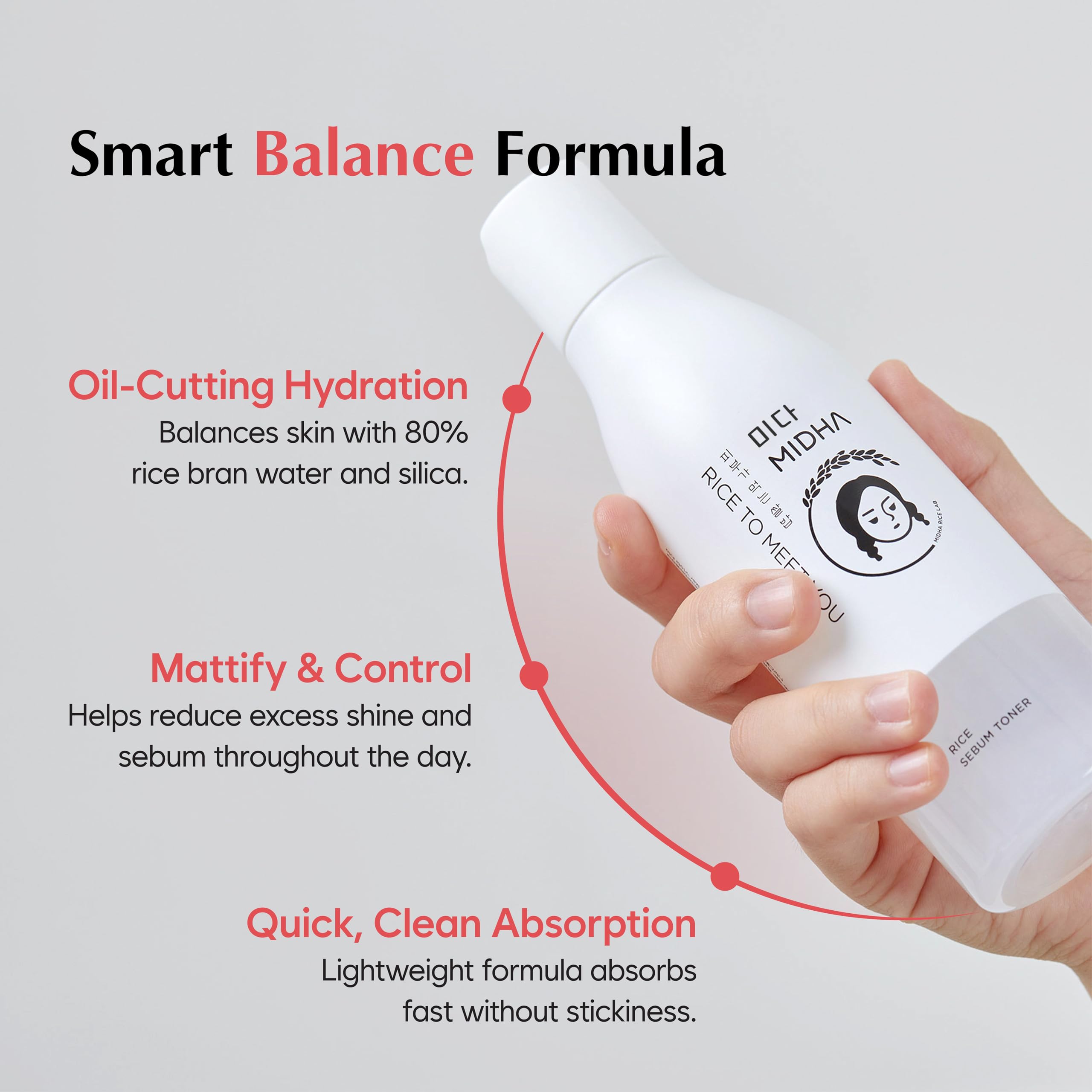 MIDHA Rice SEBUM Toner – Hydrating, Pore Refining, Oil Control for Oily & Sensitive Skin | 200ml