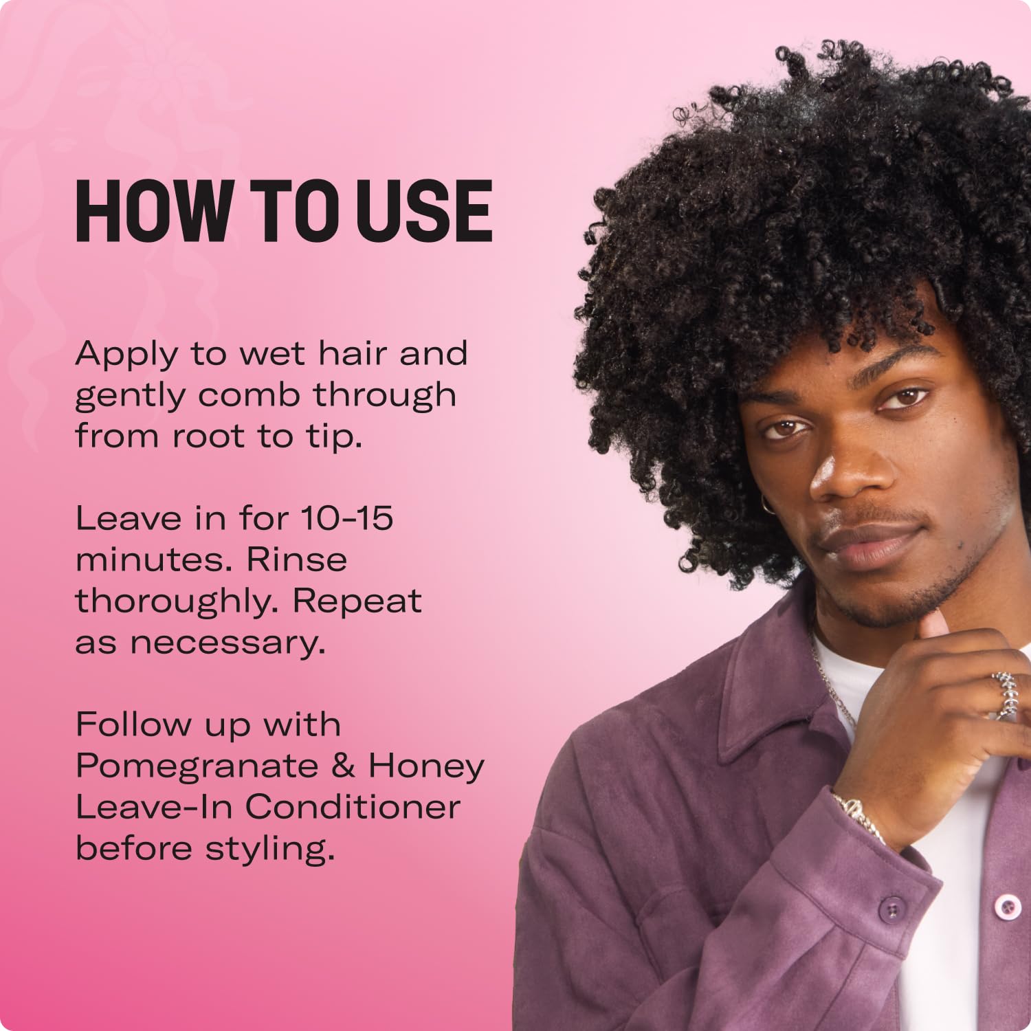 Mielle Organics Pomegranate and Honey Detangling Conditioner for Curly Hair (32 oz) – Deep Moisture and Strength