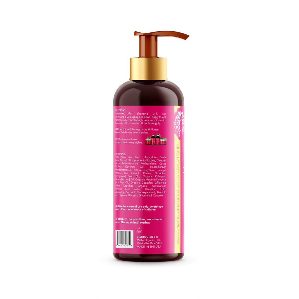 Mielle Organics Pomegranate and Honey Detangling Conditioner for Curly Hair (32 oz) – Deep Moisture and Strength