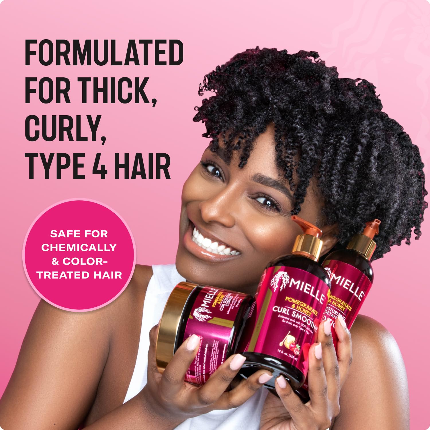 Mielle Organics Pomegranate and Honey Detangling Conditioner for Curly Hair (32 oz) – Deep Moisture and Strength