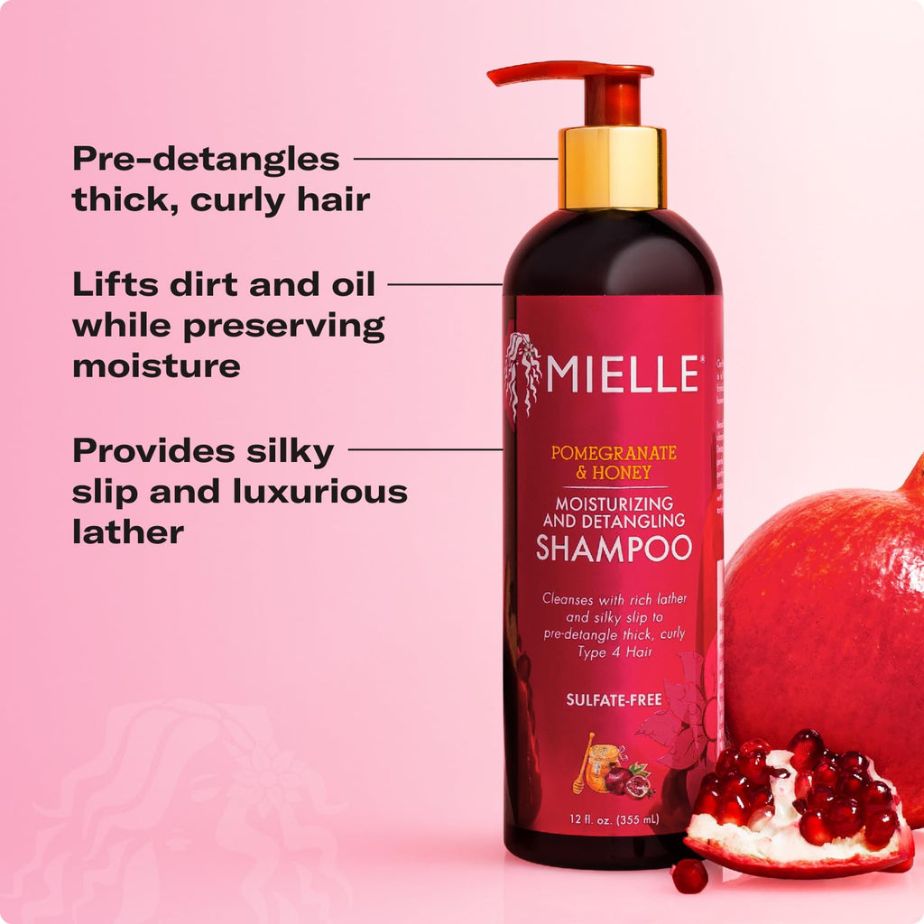 Mielle Organics Pomegranate & Honey Twin Pack Shampoo & Conditioner for Type 4 Hair