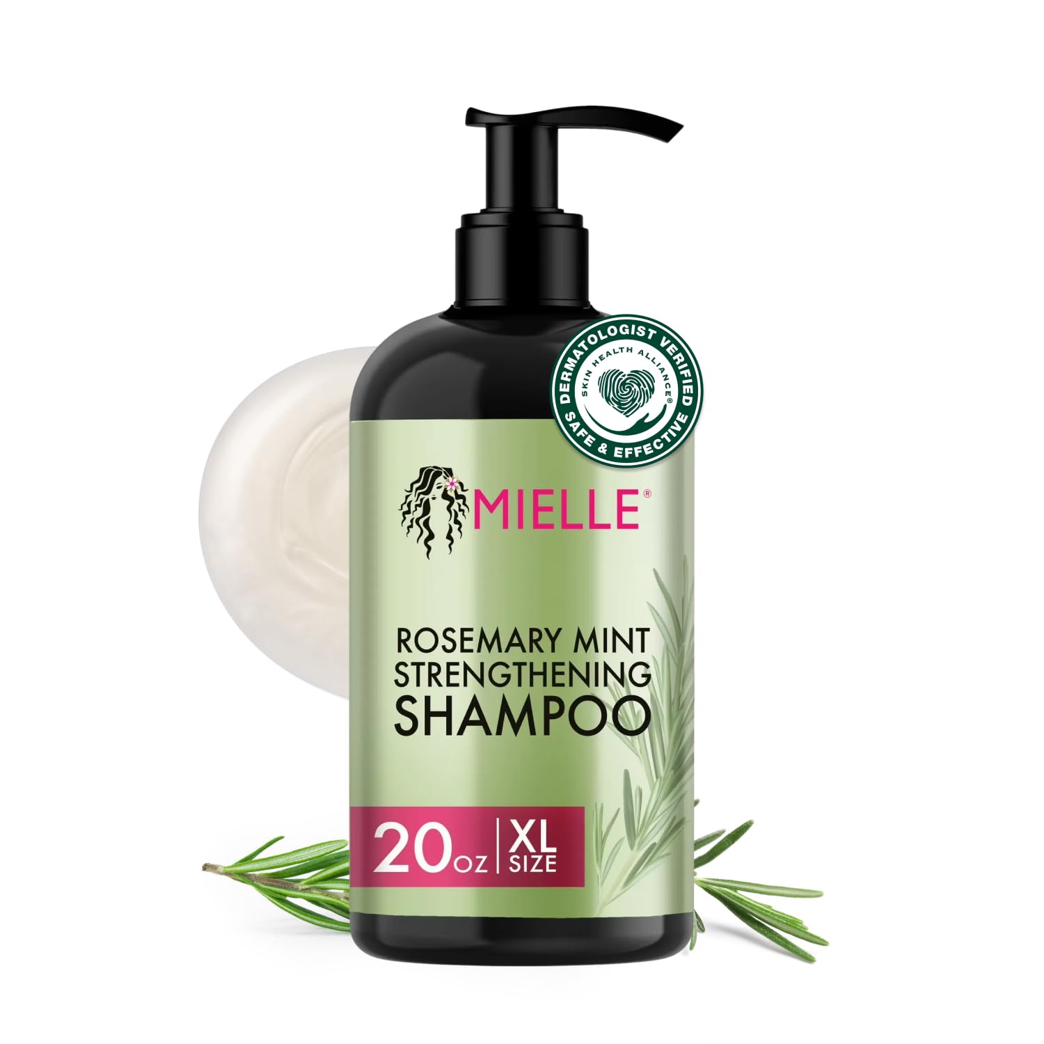 Mielle Organics Rosemary Mint Biotin Shampoo – Strengthening, Moisturizing Hair Cleanser (20 oz)
