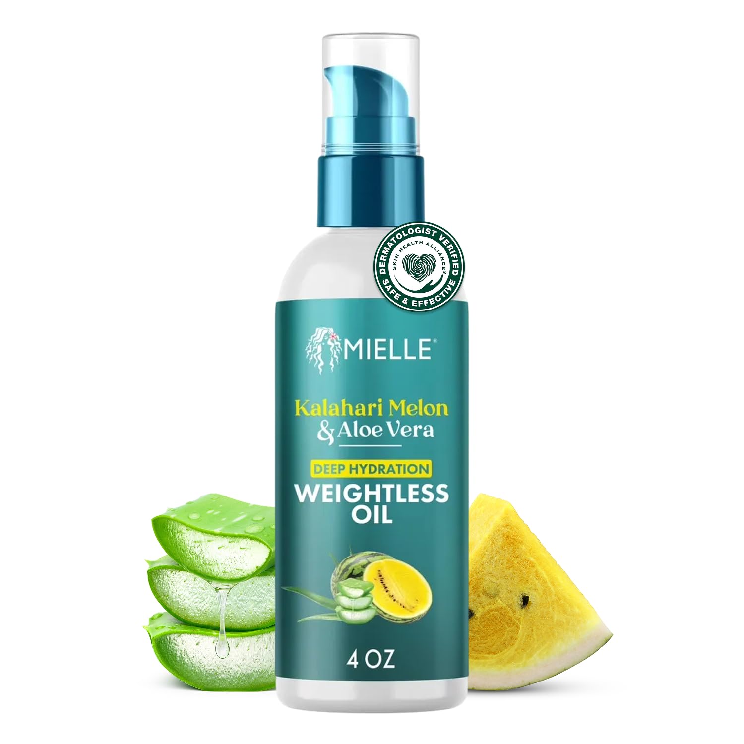 Mielle Organics Weightless Hair Oil – Kalahari Melon & Aloe Hydration for Dry, Curly Hair (4 oz)