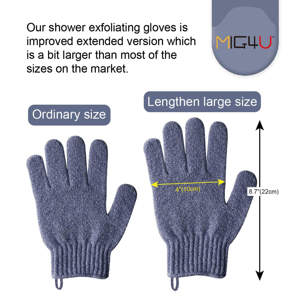 MIG4U Shower Exfoliating Scrub Gloves – 5 Color Pack for Deep Cleansing & Skin Refresh
