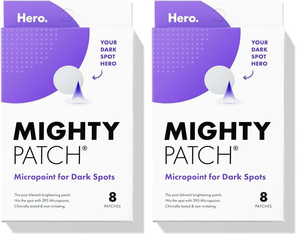 Mighty Patch Hero Cosmetics Micropoint for Dark Spots – Post-Blemish Patch with 395 Micropoints (Pack of 2)