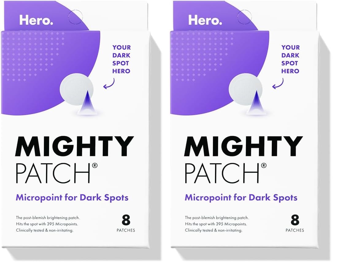 Mighty Patch Hero Cosmetics Micropoint for Dark Spots – Post-Blemish Patch with 395 Micropoints (Pack of 2)