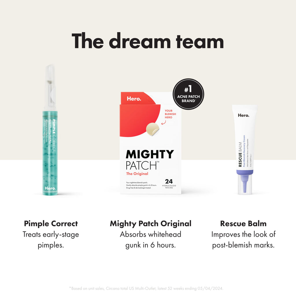 Mighty Patch Original – Hydrocolloid Acne Patch by Hero Cosmetics, 72 Count