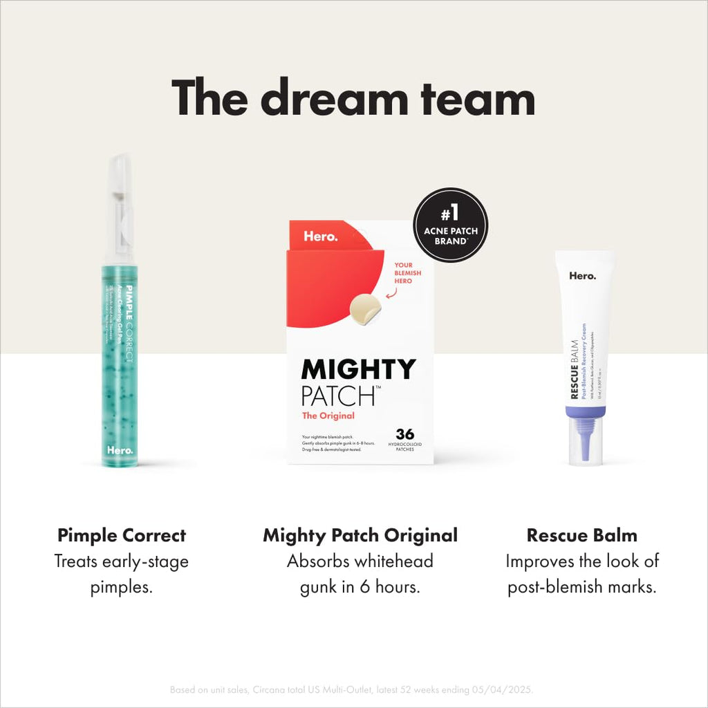 Mighty Patch Original Patch by Hero Cosmetics – #1 Acne Patch (36 Count)