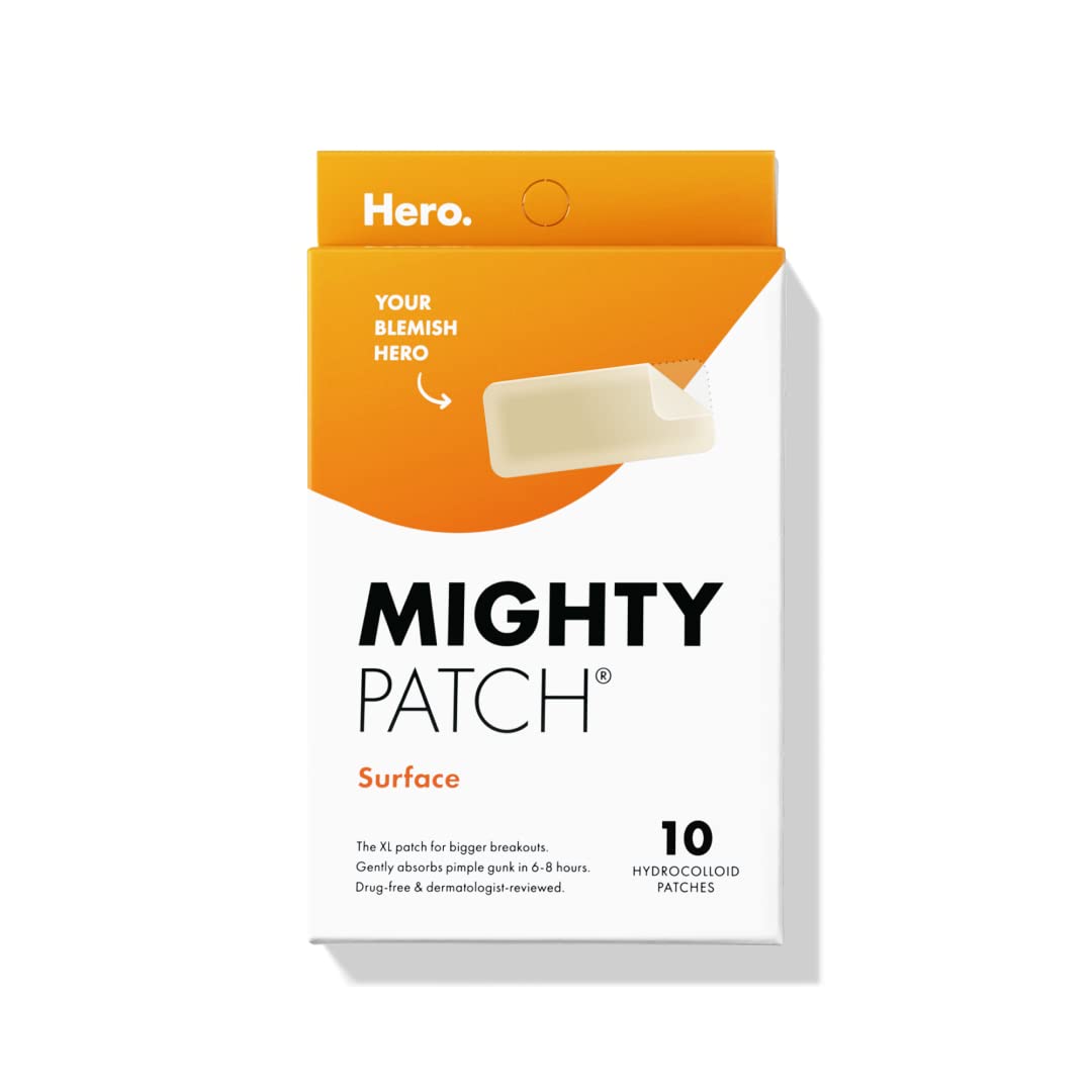 Mighty Patch Surface Large XL Pimple Patches for Face & Body – 60x25mm, 10 Count