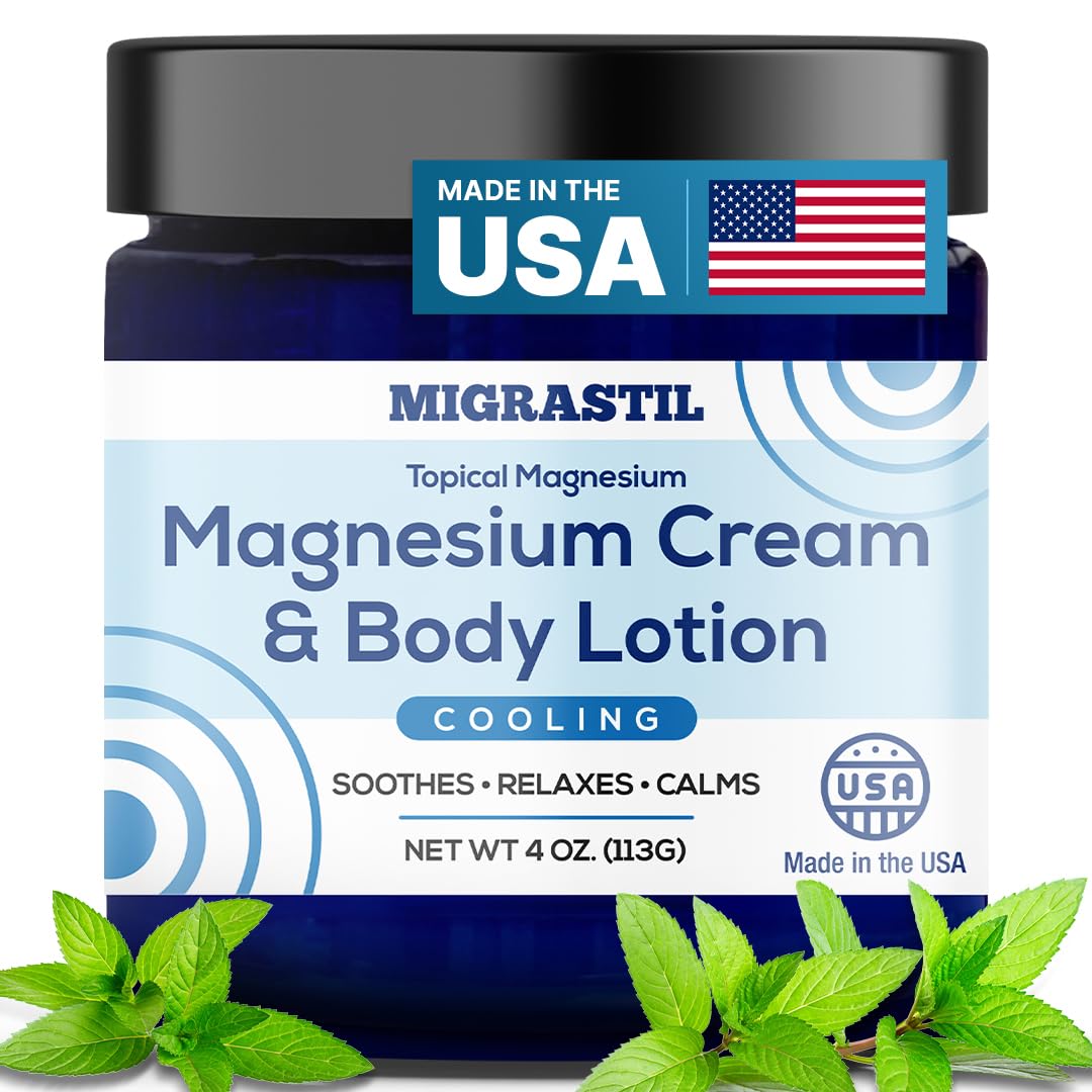 MIGRASTIL Cooling Magnesium Cream & Body Lotion – Sleep Support & Soothing Relief