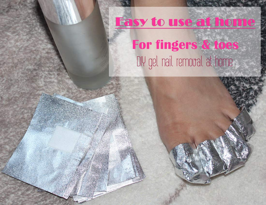 MIILYE Nail Polish Remover Foil Wraps with Pre-attached Lint-Free Pad (300 Wraps)
