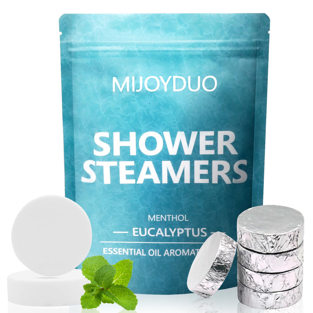 MIJOYDUO Body Restore Shower Steamers – 15 Pack Eucalyptus & Mint for Relaxation and Nasal Comfort